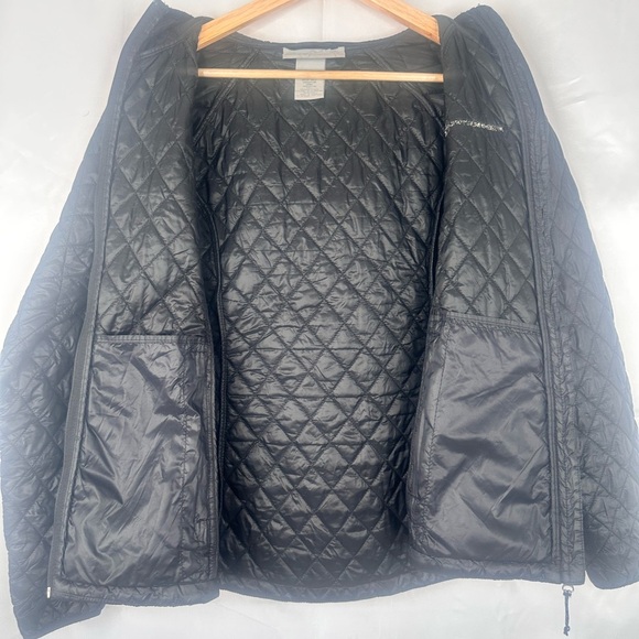 Free Country Charcoal Quilted Hooded Jacket Size M 100% Nylon - Picture 13 of 16